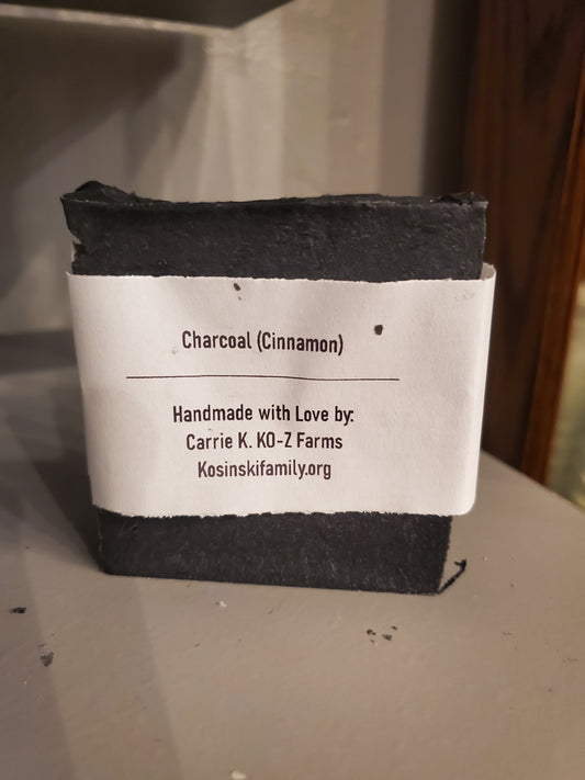 Charcoal with Cinnamon Goat Milk Soap